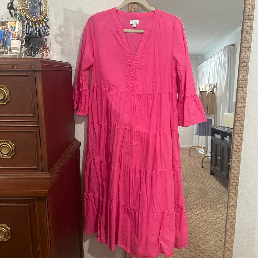 Mud Pie Womens Portland Midi Dress with 3/4 Sleeves - Size Small - Picture 3 of 5